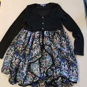 Adorable knit top dress black 14